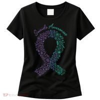 Purple Ribbon Suicide Prevention Awareness Women's T-Shirt thumb 0