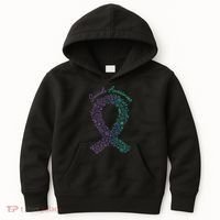 Purple Ribbon Suicide Prevention Awareness Kids Hoodie thumb 0