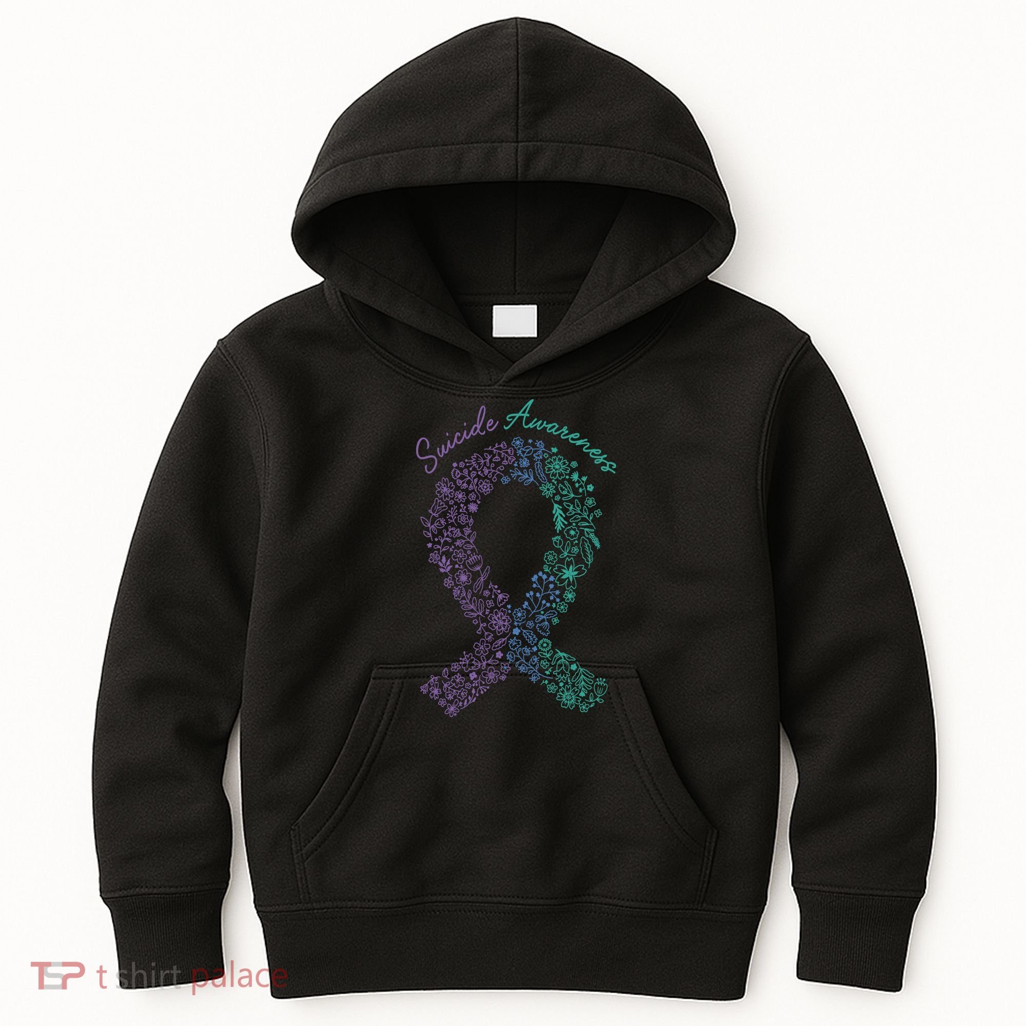 Purple Ribbon Suicide Prevention Awareness Kids Hoodie