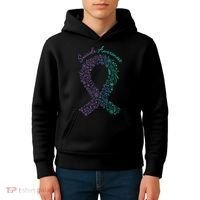 Purple Ribbon Suicide Prevention Awareness Kids Hoodie thumb 4