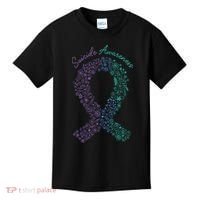 Purple Ribbon Suicide Prevention Awareness Kids T-Shirt thumb 0