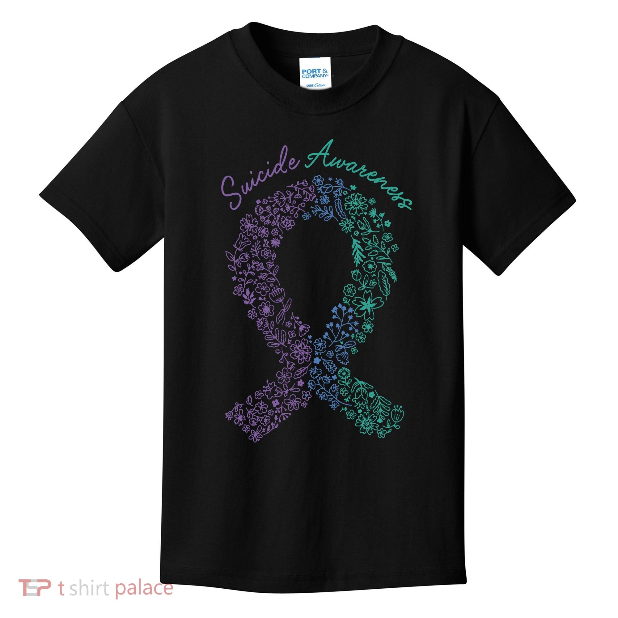 Purple Ribbon Suicide Prevention Awareness Kids T-Shirt