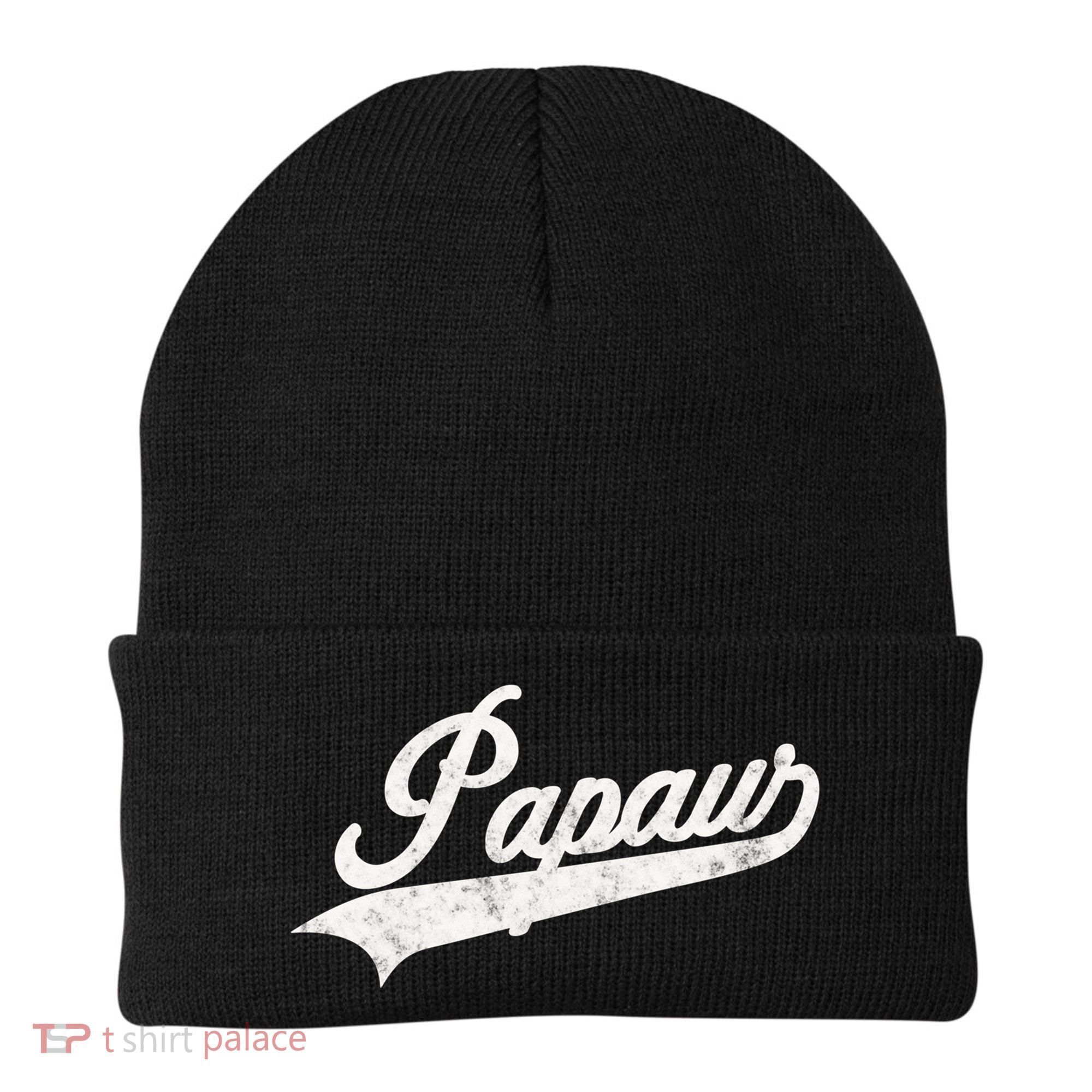 Papaw Retro Style Funny Father’S Day Gift For Dad Grandpa Gift Beanie