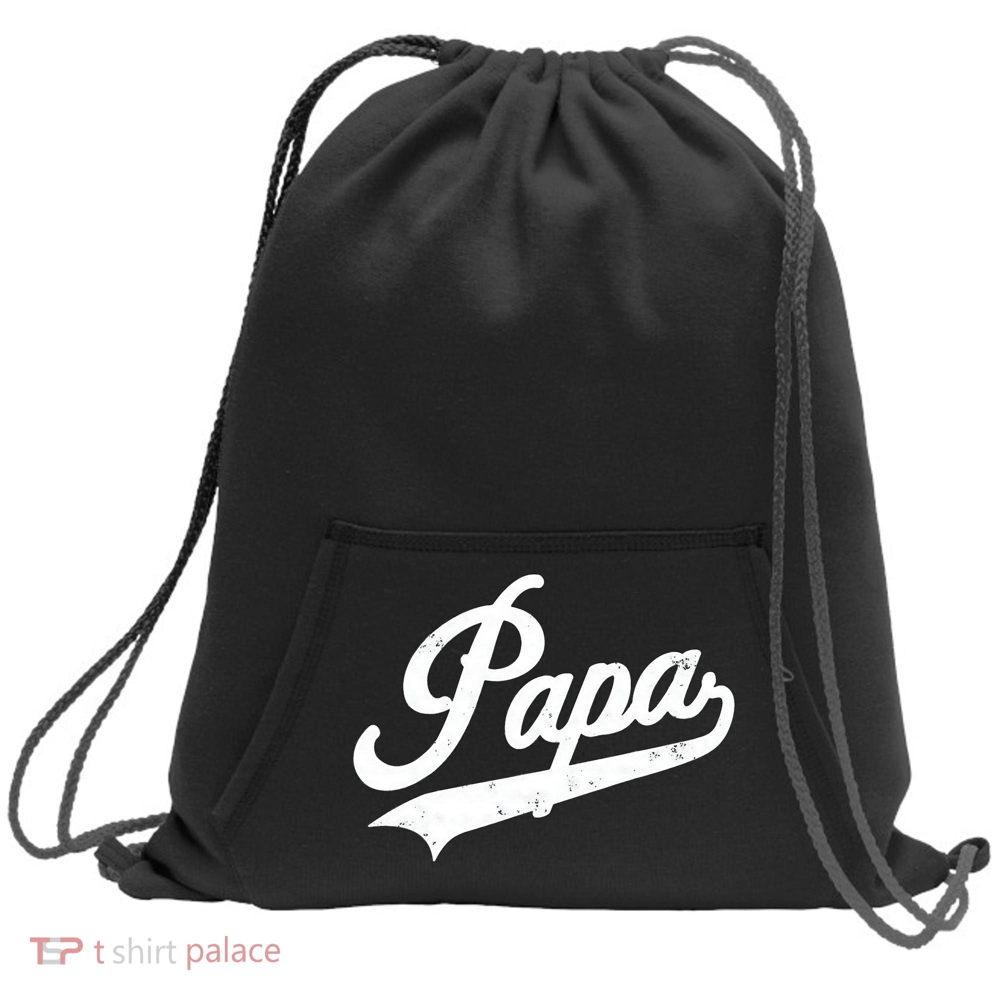 Papa Retro Style Father’s Day Gift For Funny Papa Grandpa Sweatshirt Cinch Pack Bag