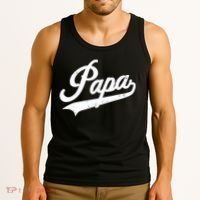 Papa Retro Style Father’s Day Gift For Funny Papa Grandpa Tank Top thumb 3