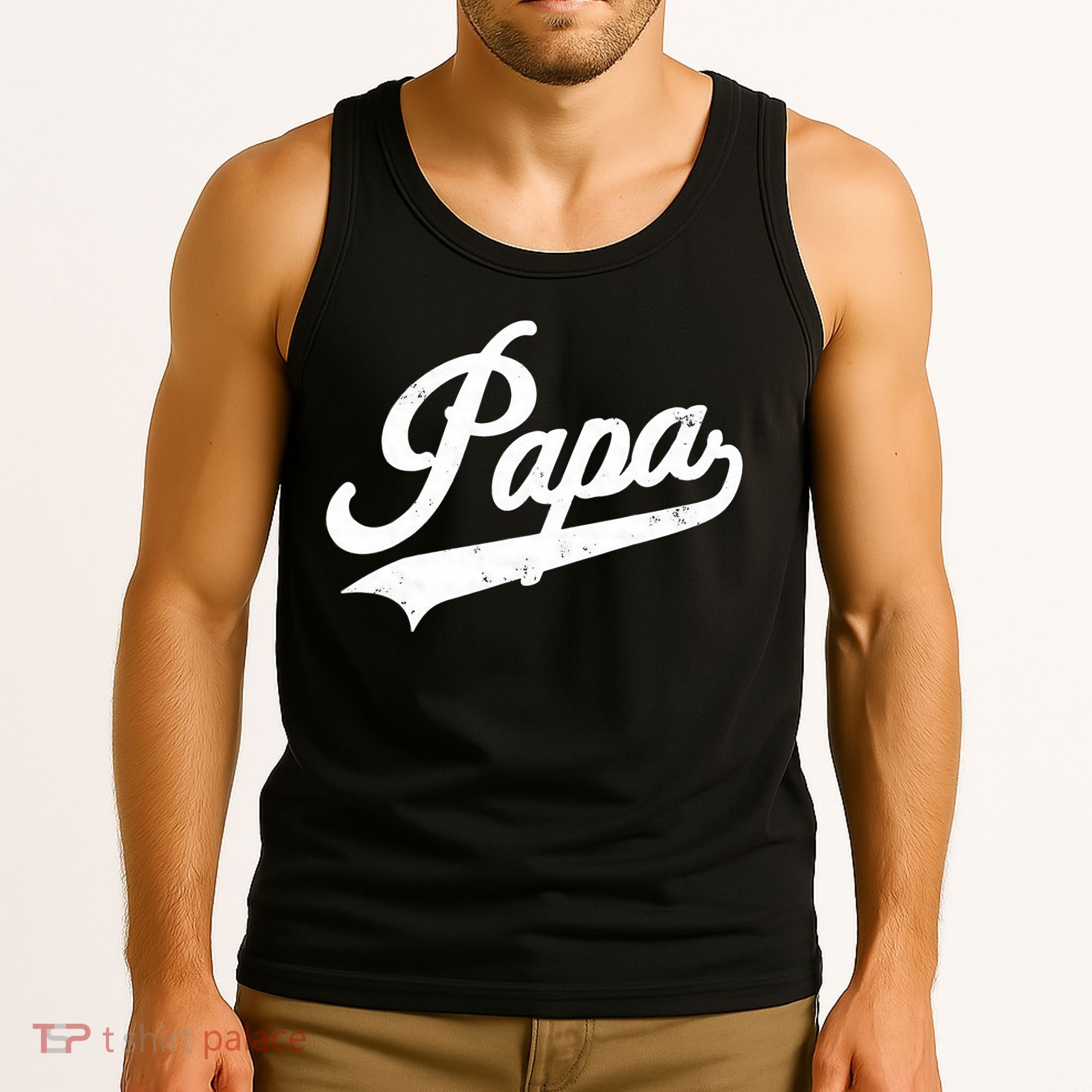 Papa Retro Style Father’s Day Gift For Funny Papa Grandpa Tank Top