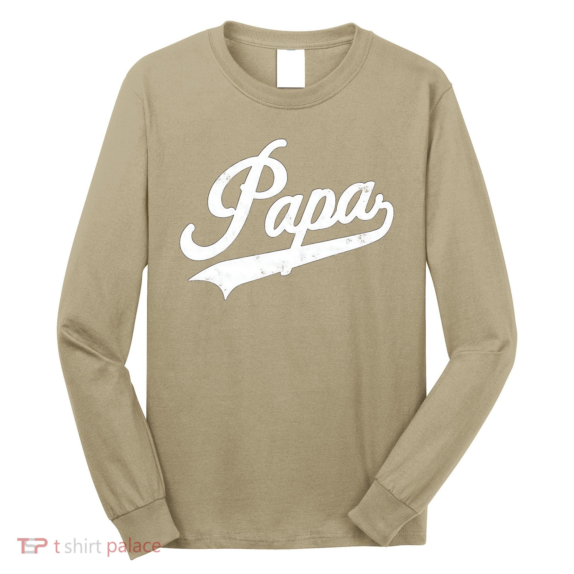 Papa Retro Style Father’s Day Gift For Funny Papa Grandpa Long Sleeve Shirt