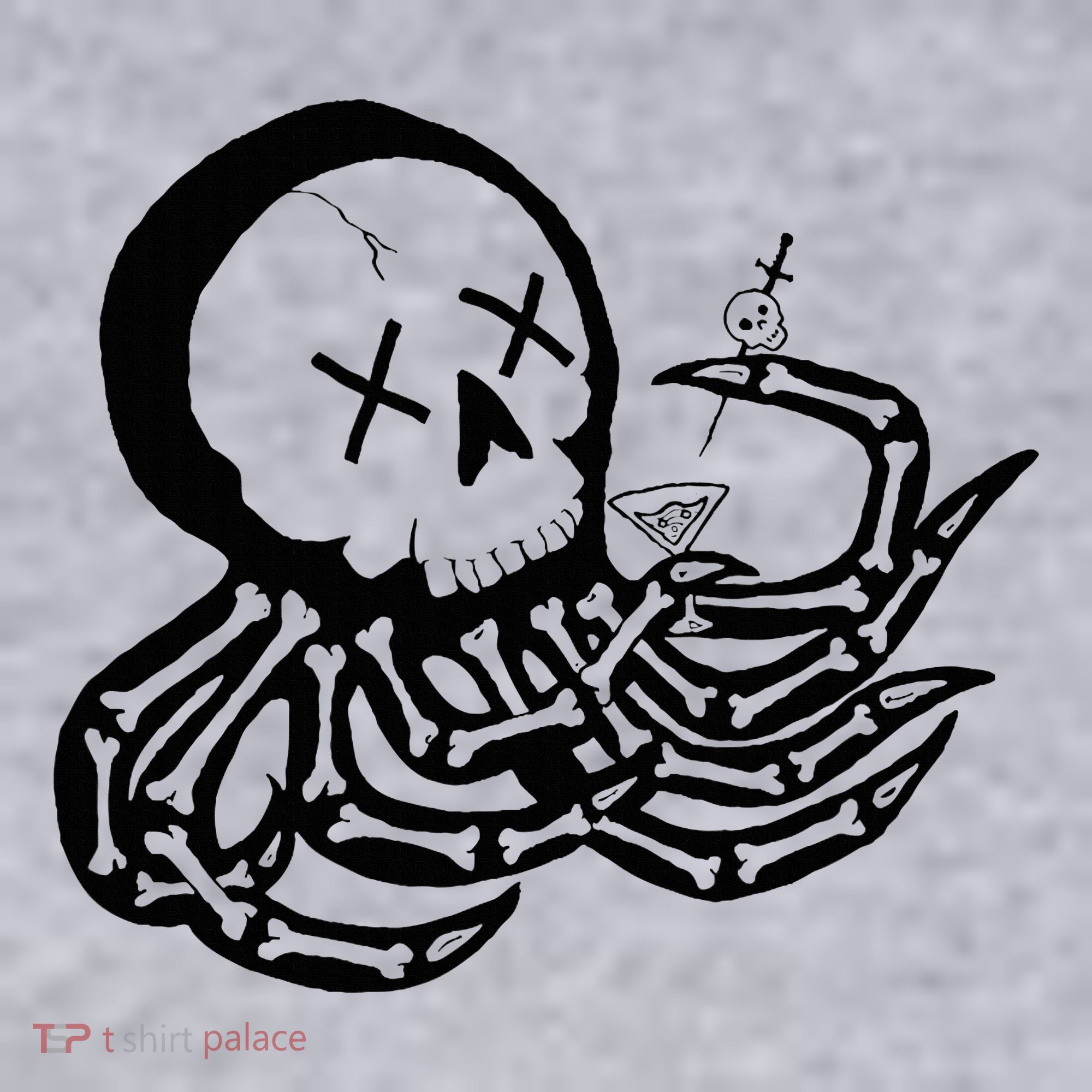 Punk Rock Skeleton Octopus Women's Sweatshirt
