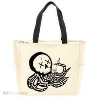 Punk Rock Skeleton Octopus Tote Bag thumb 0