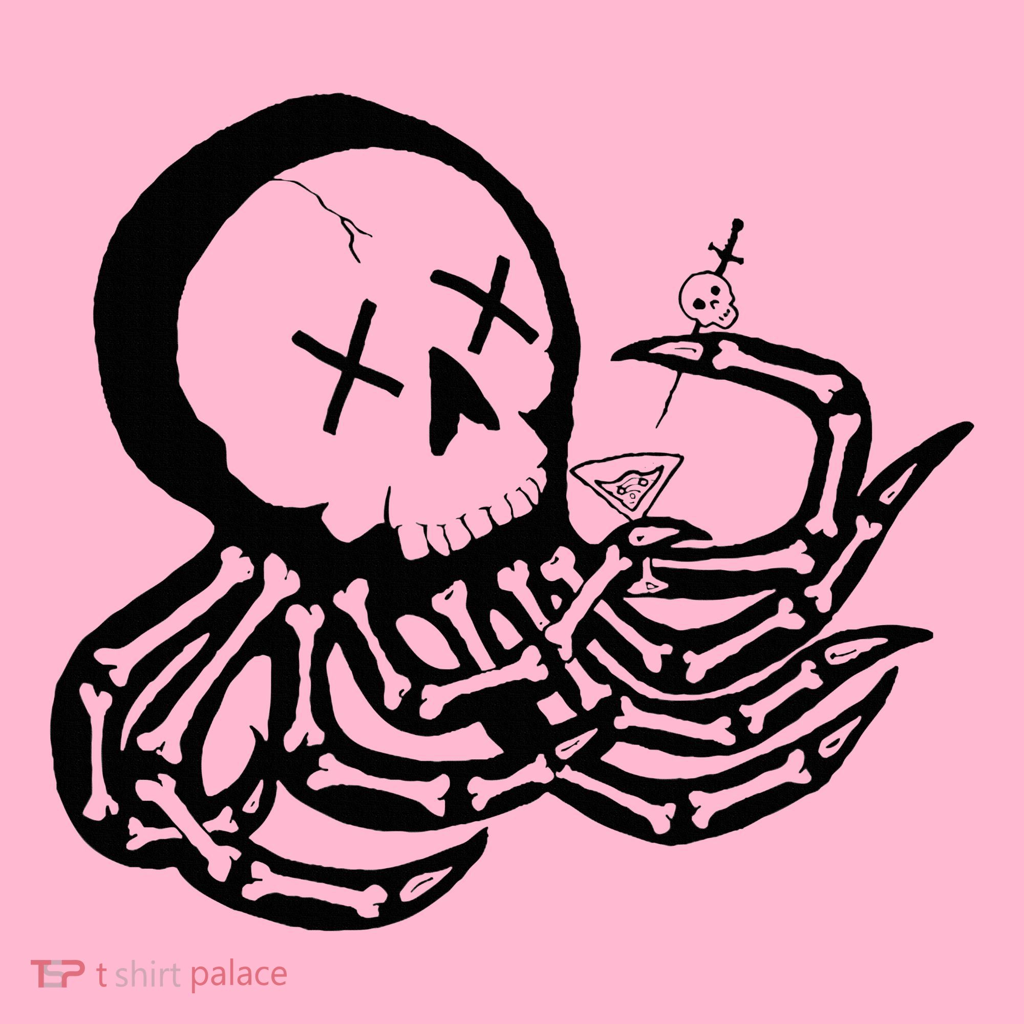 Punk Rock Skeleton Octopus Coaster