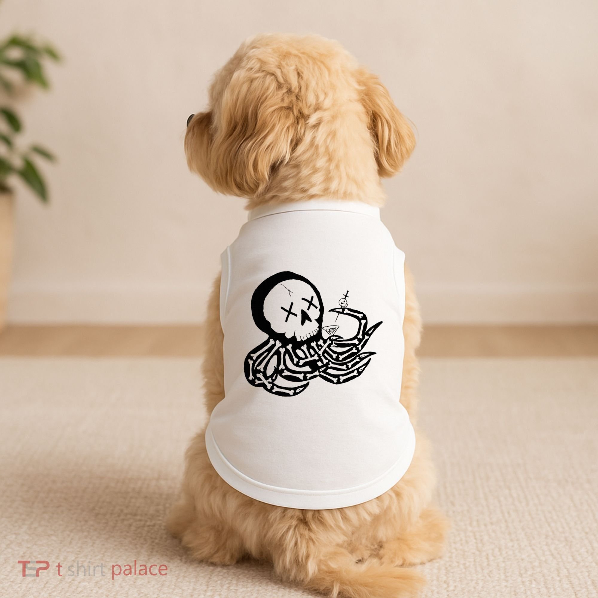 Punk Rock Skeleton Octopus Doggie Tank