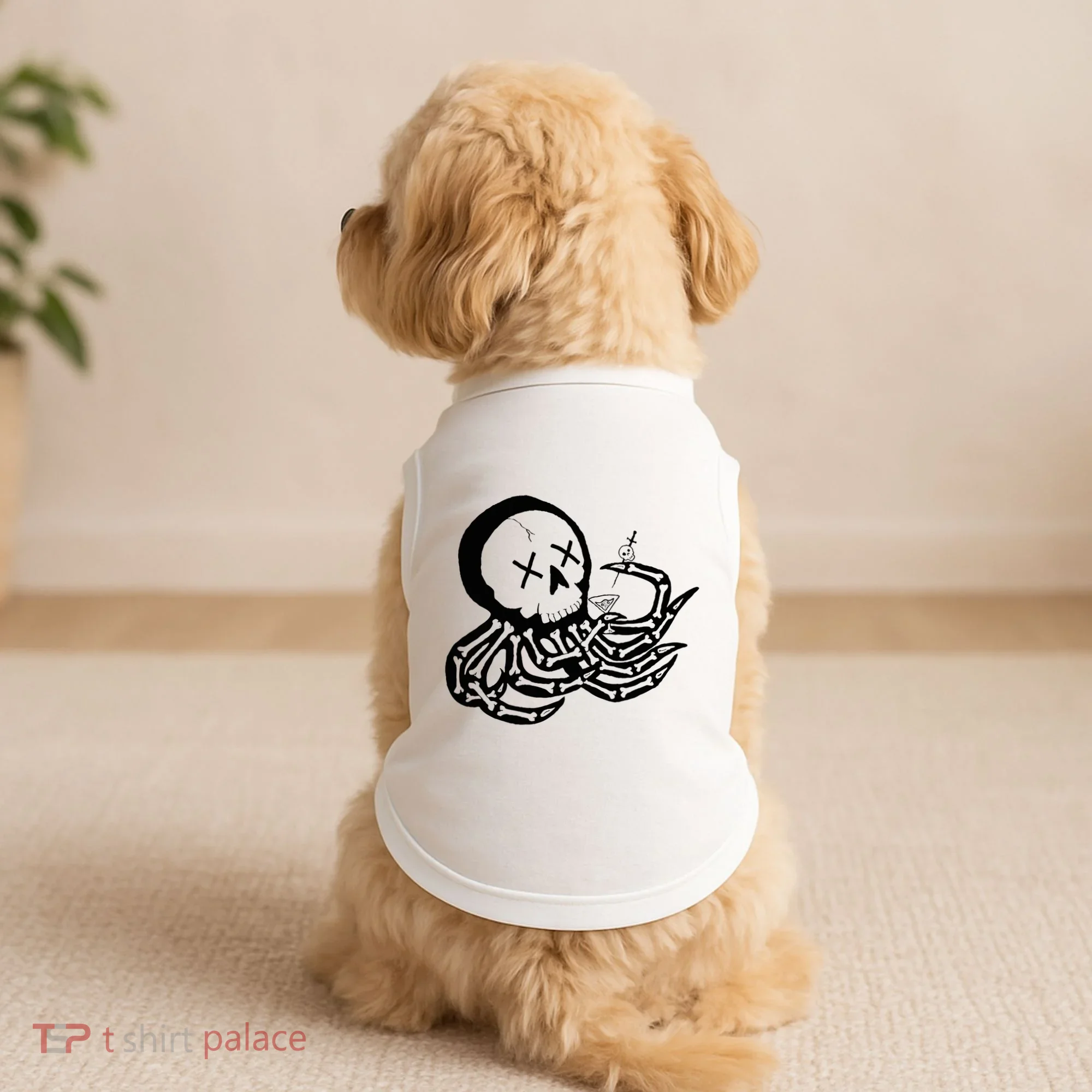 Punk Rock Skeleton Octopus Doggie Tank
