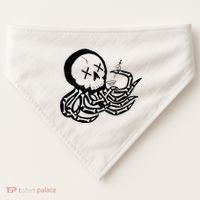 Punk Rock Skeleton Octopus USA-Made Doggie Bandana thumb 0