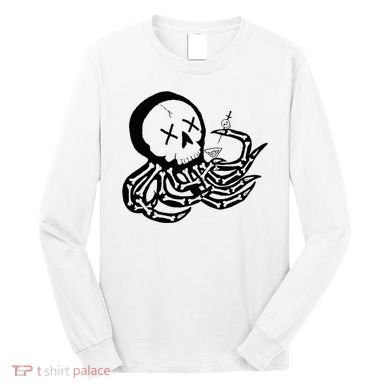 Punk Rock Skeleton Octopus Long Sleeve Shirt