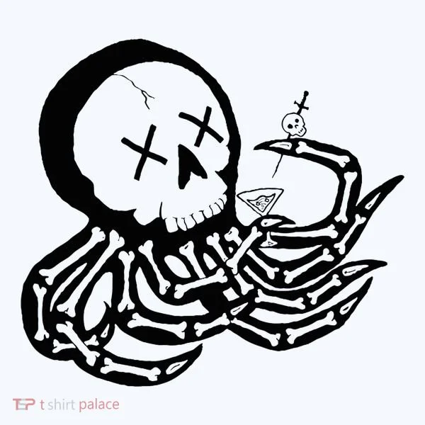 Punk Rock Skeleton Octopus Long Sleeve Shirt