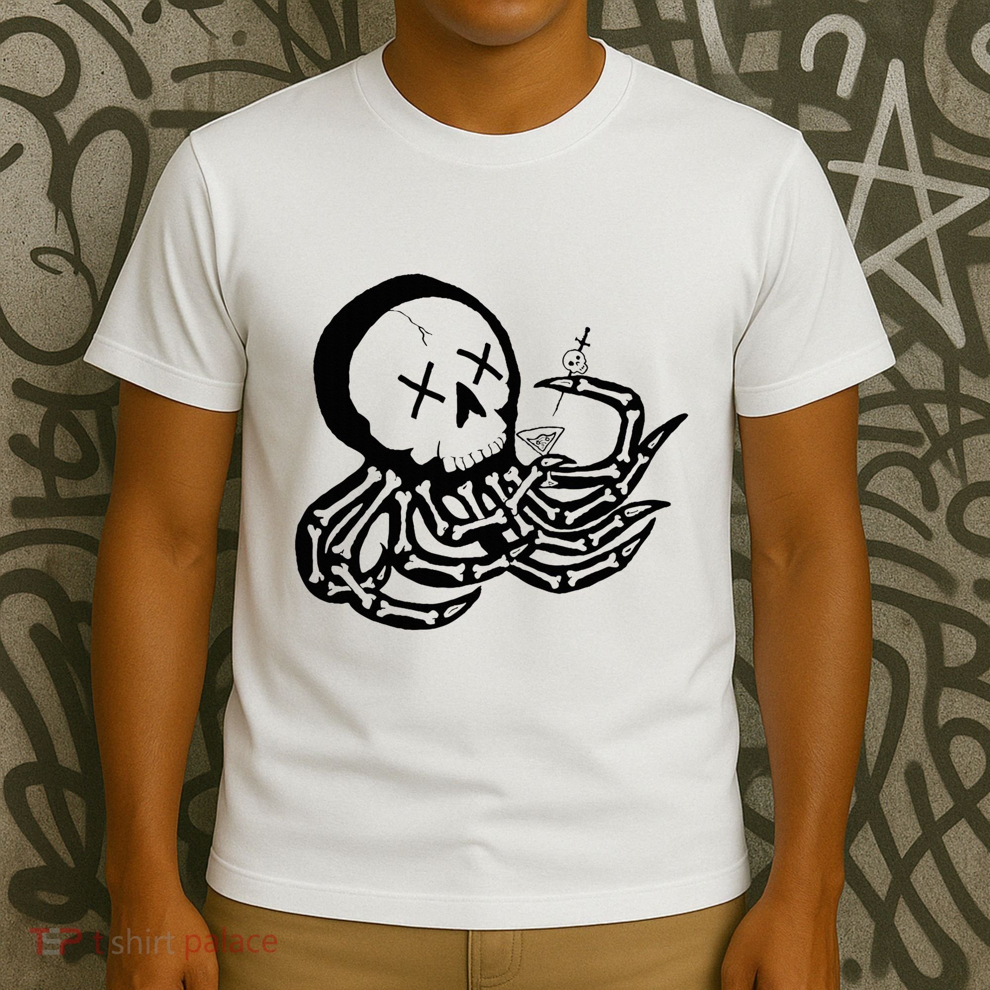 Punk Rock Skeleton Octopus T-Shirt