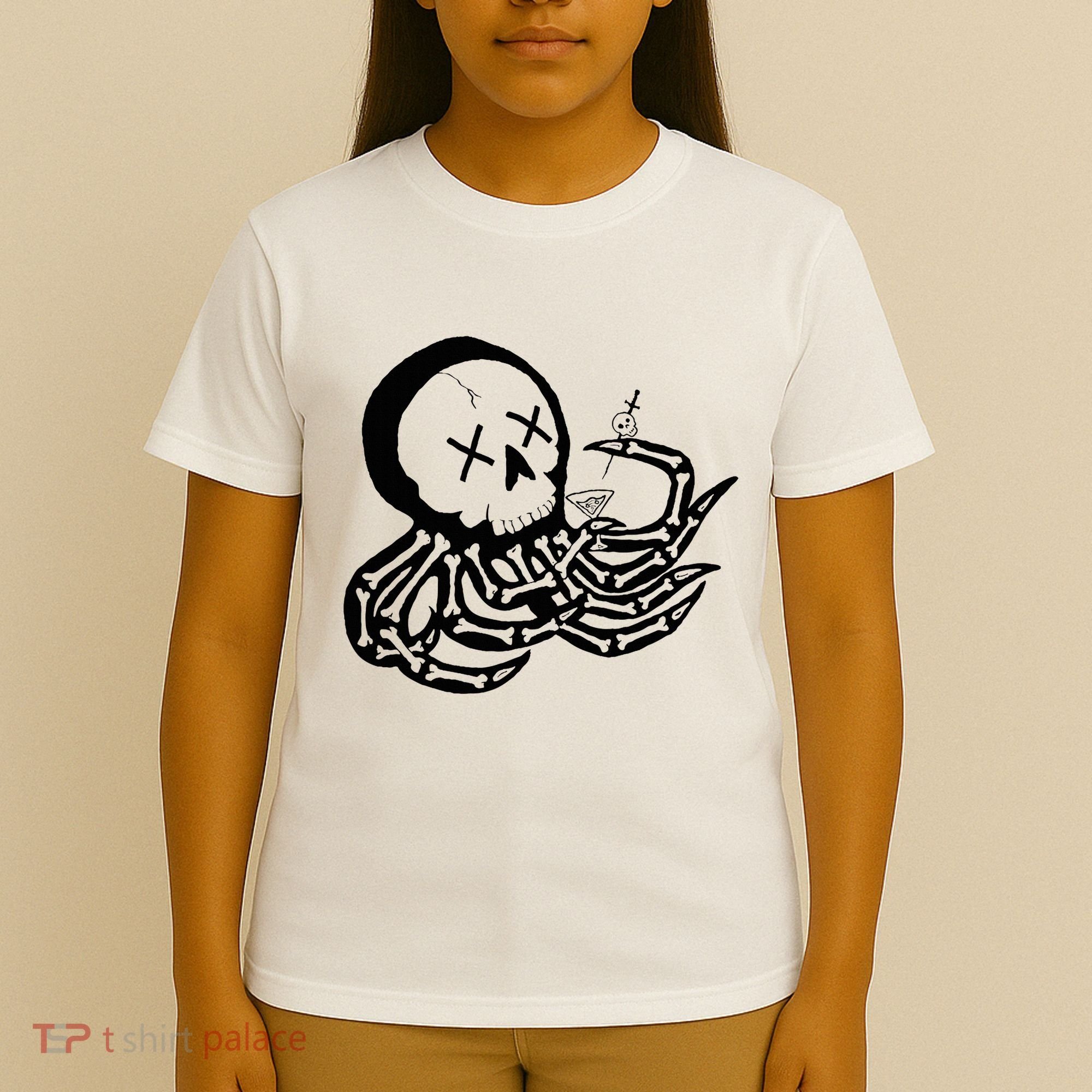 Punk Rock Skeleton Octopus T-Shirt