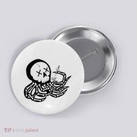 Punk Rock Skeleton Octopus Button thumb 0