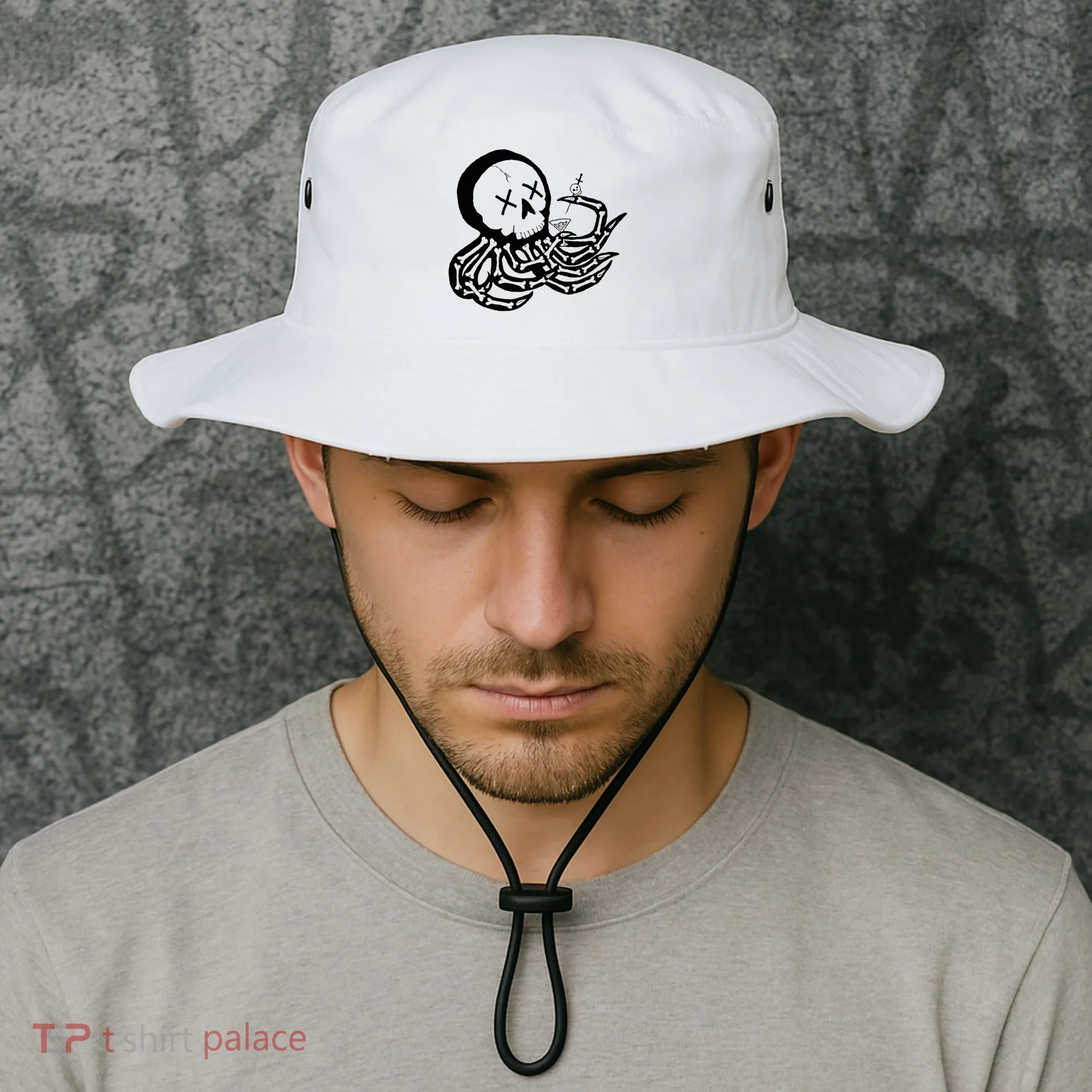 Punk Rock Skeleton Octopus Bucket Hat