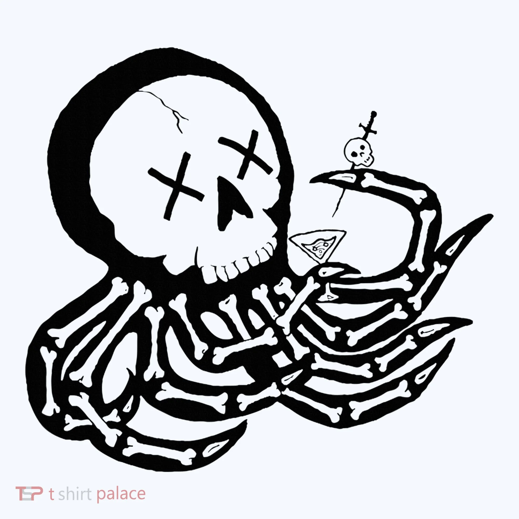 Punk Rock Skeleton Octopus Bucket Hat