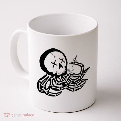 Punk Rock Skeleton Octopus Coffee Mug