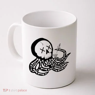 Punk Rock Skeleton Octopus Coffee Mug