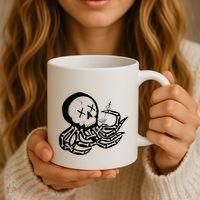 Punk Rock Skeleton Octopus Coffee Mug thumb 3