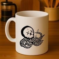 Punk Rock Skeleton Octopus Coffee Mug thumb 4