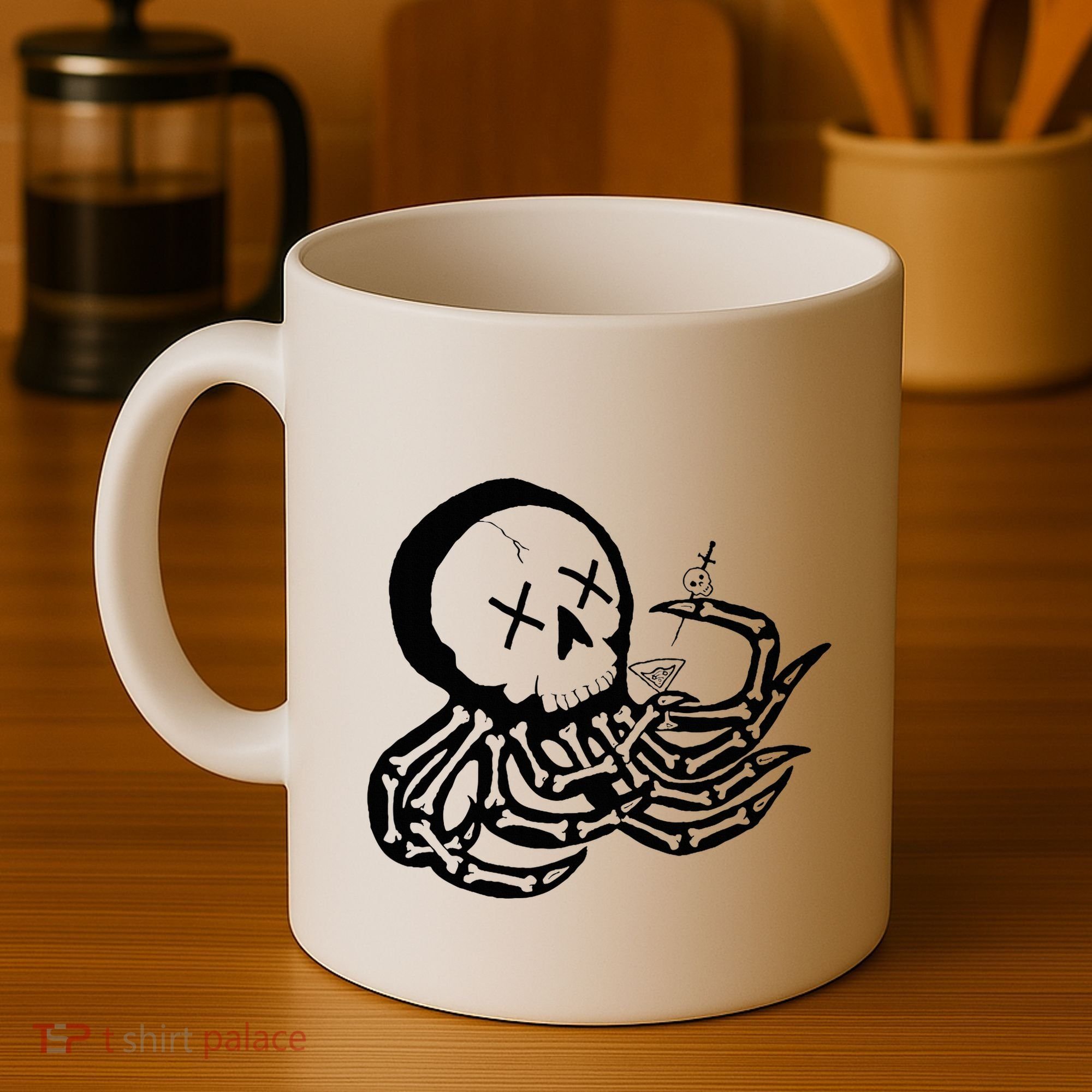 Punk Rock Skeleton Octopus Coffee Mug