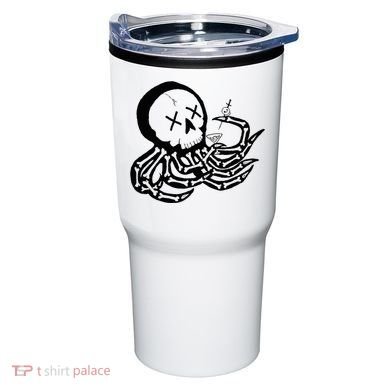 Punk Rock Skeleton Octopus Tumbler