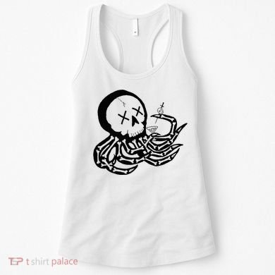 Punk Rock Skeleton Octopus Women's Tank Top