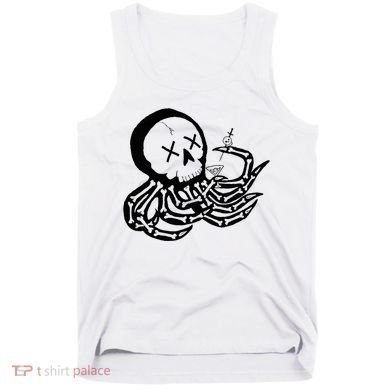 Punk Rock Skeleton Octopus Tank Top