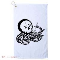 Punk Rock Skeleton Octopus Golf Towel thumb 0