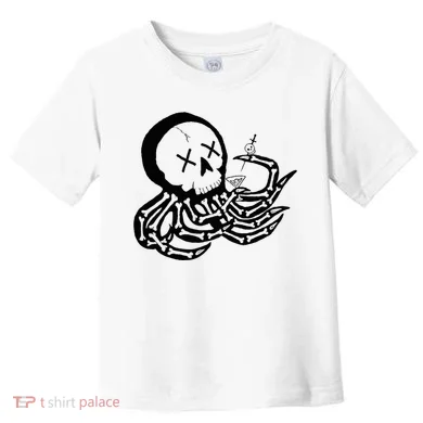 Punk Rock Skeleton Octopus Toddler T-Shirt