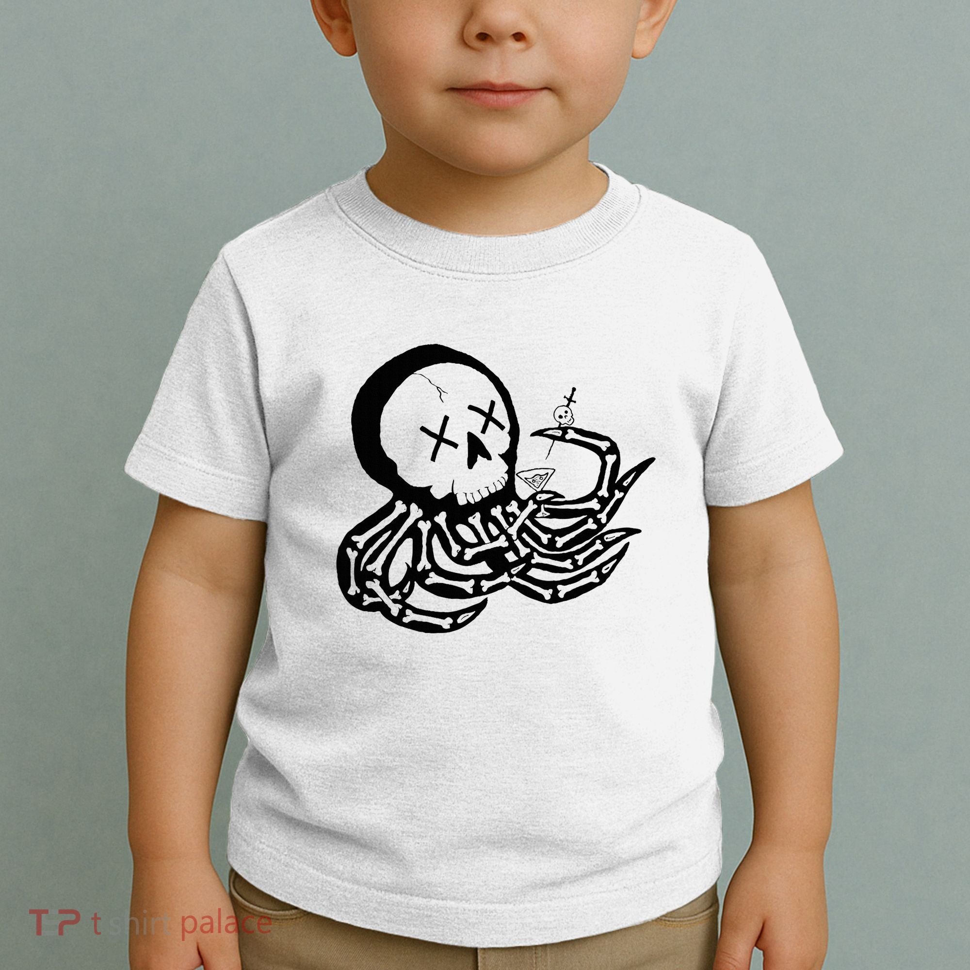 Punk Rock Skeleton Octopus Toddler T-Shirt