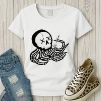 Punk Rock Skeleton Octopus Women's T-Shirt thumb 3
