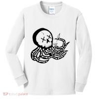 Punk Rock Skeleton Octopus Kids Long Sleeve Shirt thumb 0