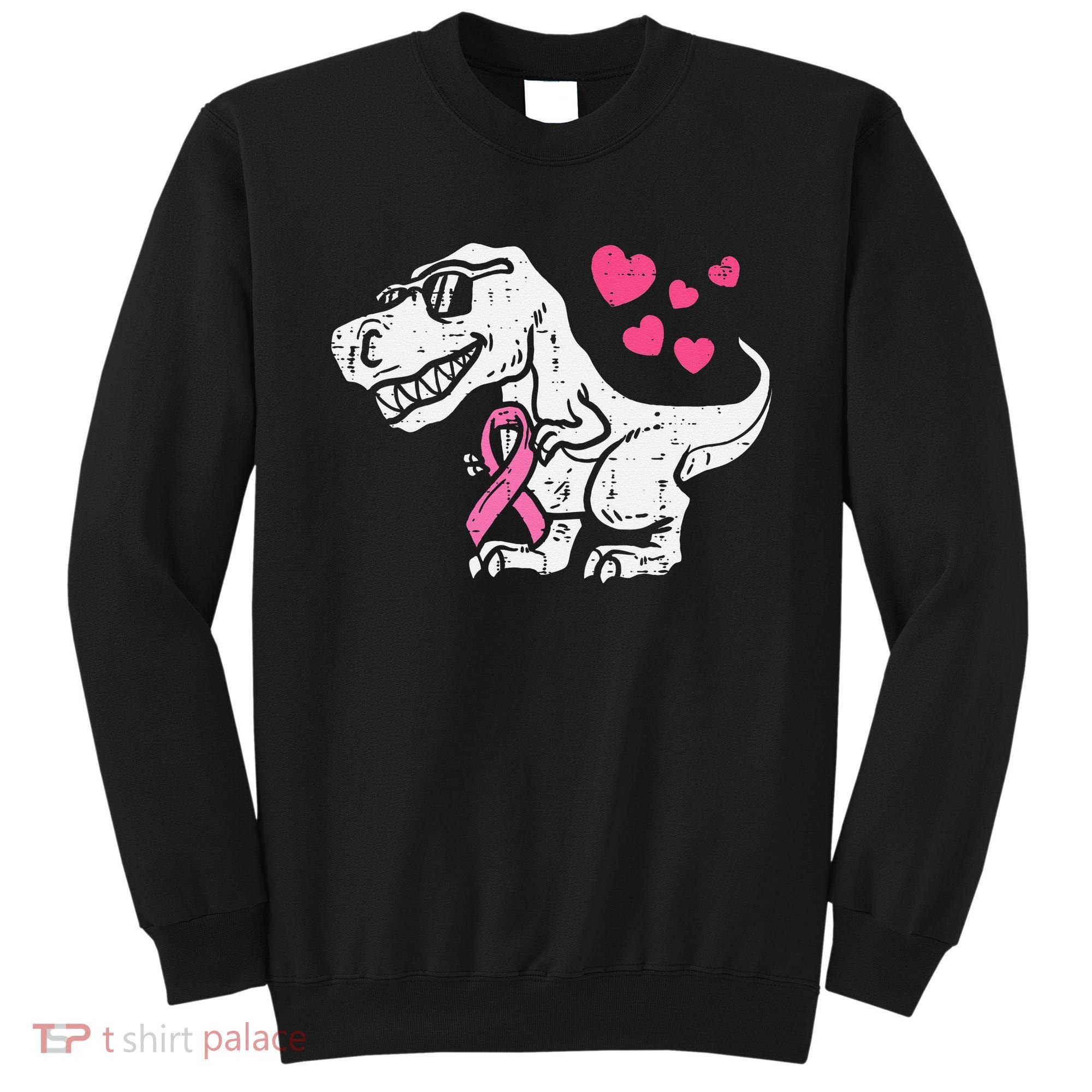Pink Ribbon TRex Breast Cancer Awareness Sweatshirt