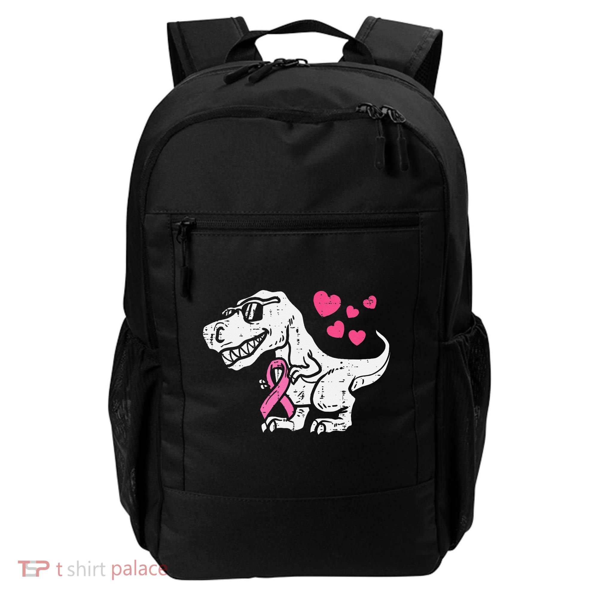 Pink Ribbon TRex Breast Cancer Awareness Backpack