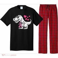 Pink Ribbon TRex Breast Cancer Awareness Pajama Set thumb 0