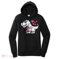 Pink Ribbon TRex Breast Cancer Awareness Women's Hoodie thumb 0