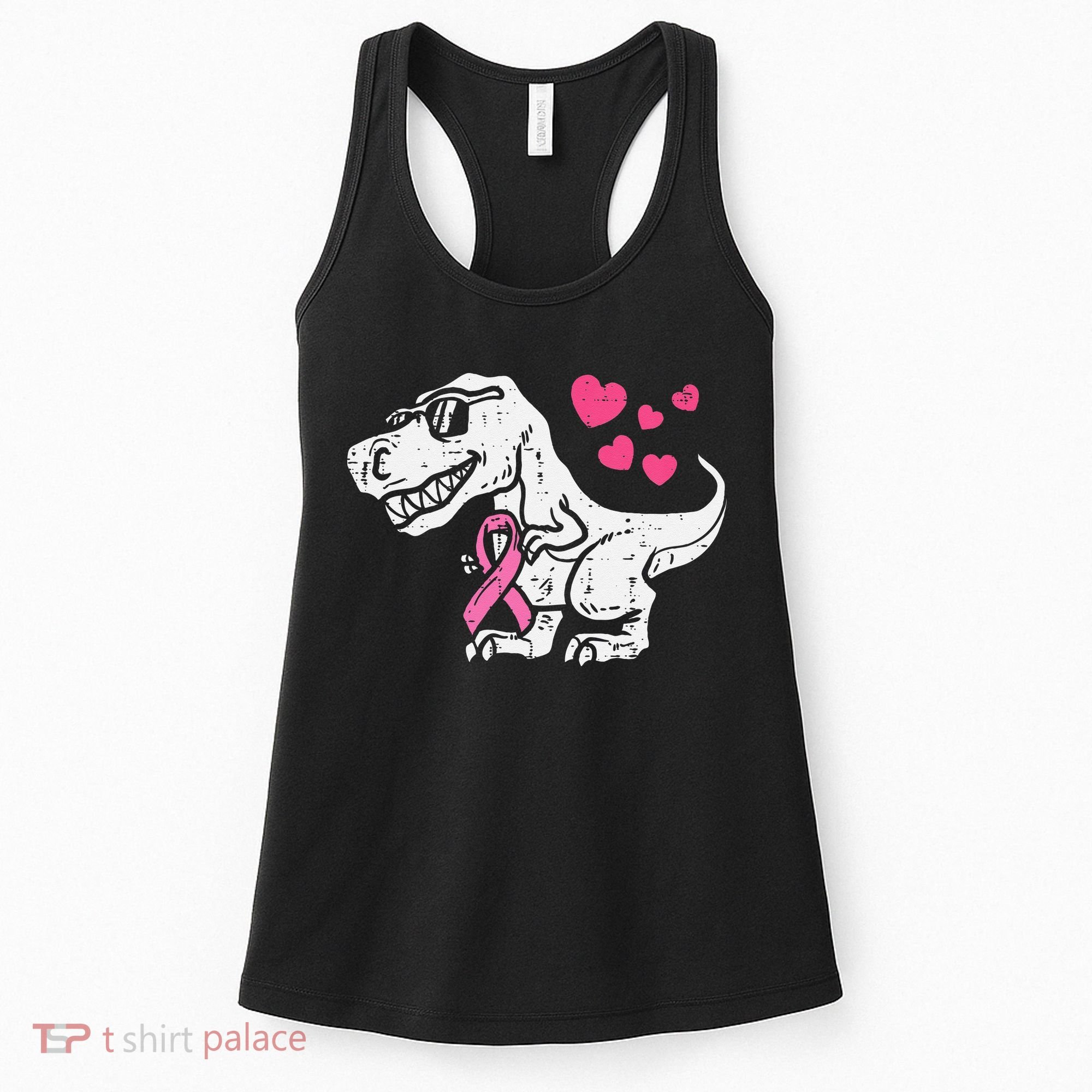 Pink Ribbon TRex Breast Cancer Awareness Women's Tank Top