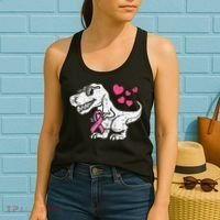 Pink Ribbon TRex Breast Cancer Awareness Women's Tank Top thumb 2