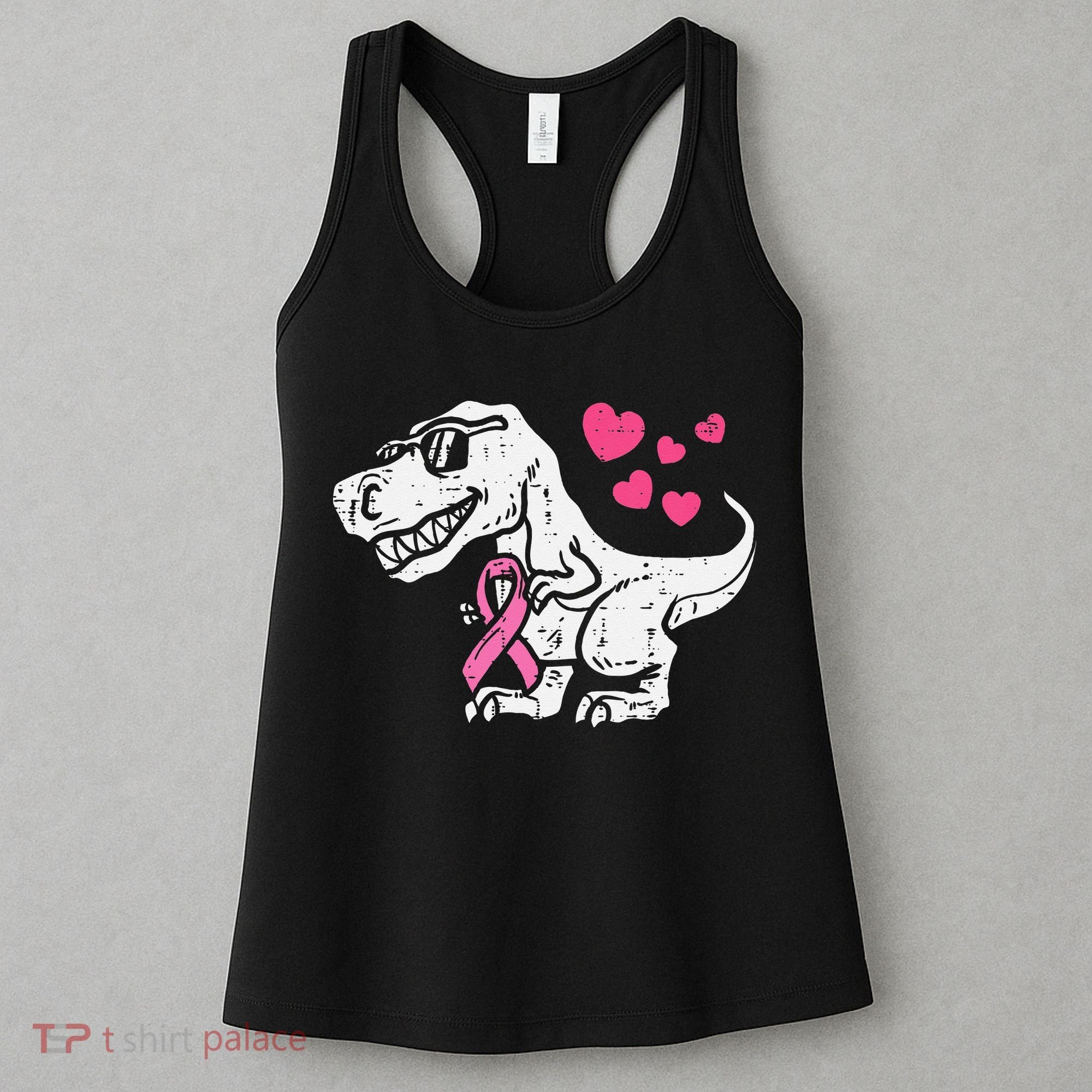 Pink Ribbon TRex Breast Cancer Awareness Women's Tank Top