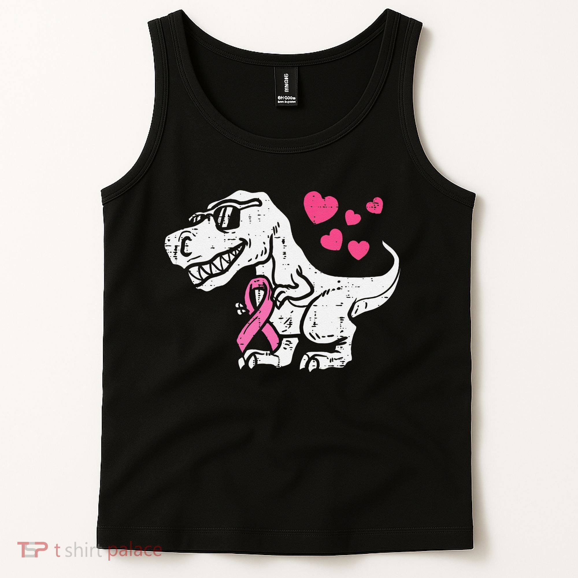 Pink Ribbon TRex Breast Cancer Awareness Tank Top