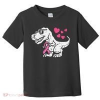 Pink Ribbon TRex Breast Cancer Awareness Toddler T-Shirt thumb 0