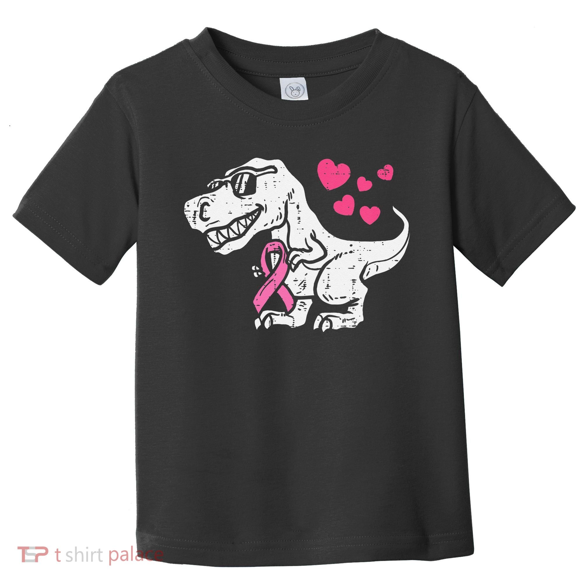 Pink Ribbon TRex Breast Cancer Awareness Toddler T-Shirt