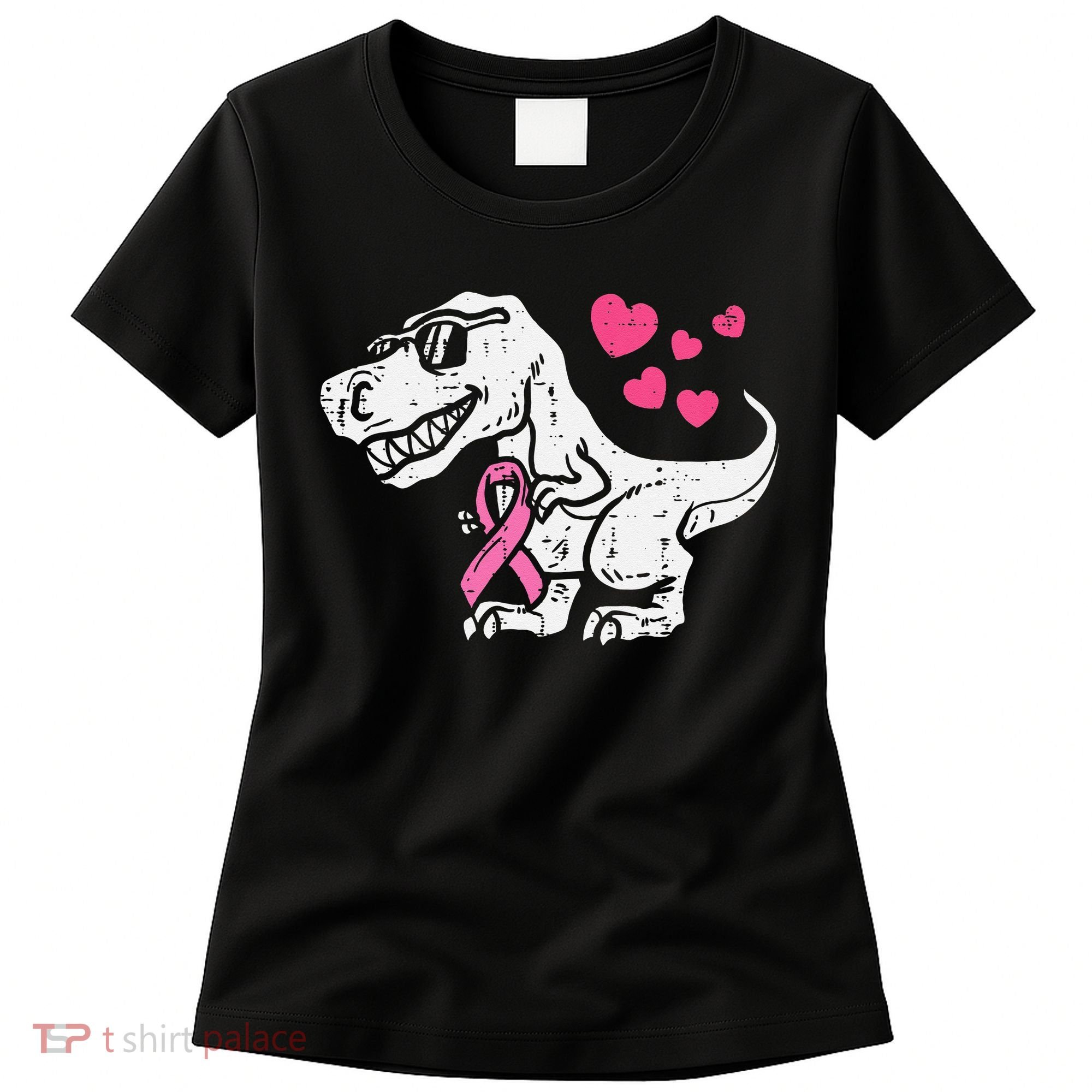 Pink Ribbon TRex Breast Cancer Awareness Women's T-Shirt