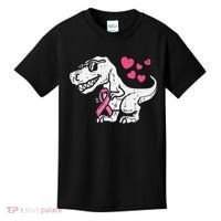Pink Ribbon TRex Breast Cancer Awareness Kids T-Shirt thumb 0