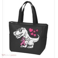 Pink Ribbon TRex Breast Cancer Awareness Tote Bag thumb 3